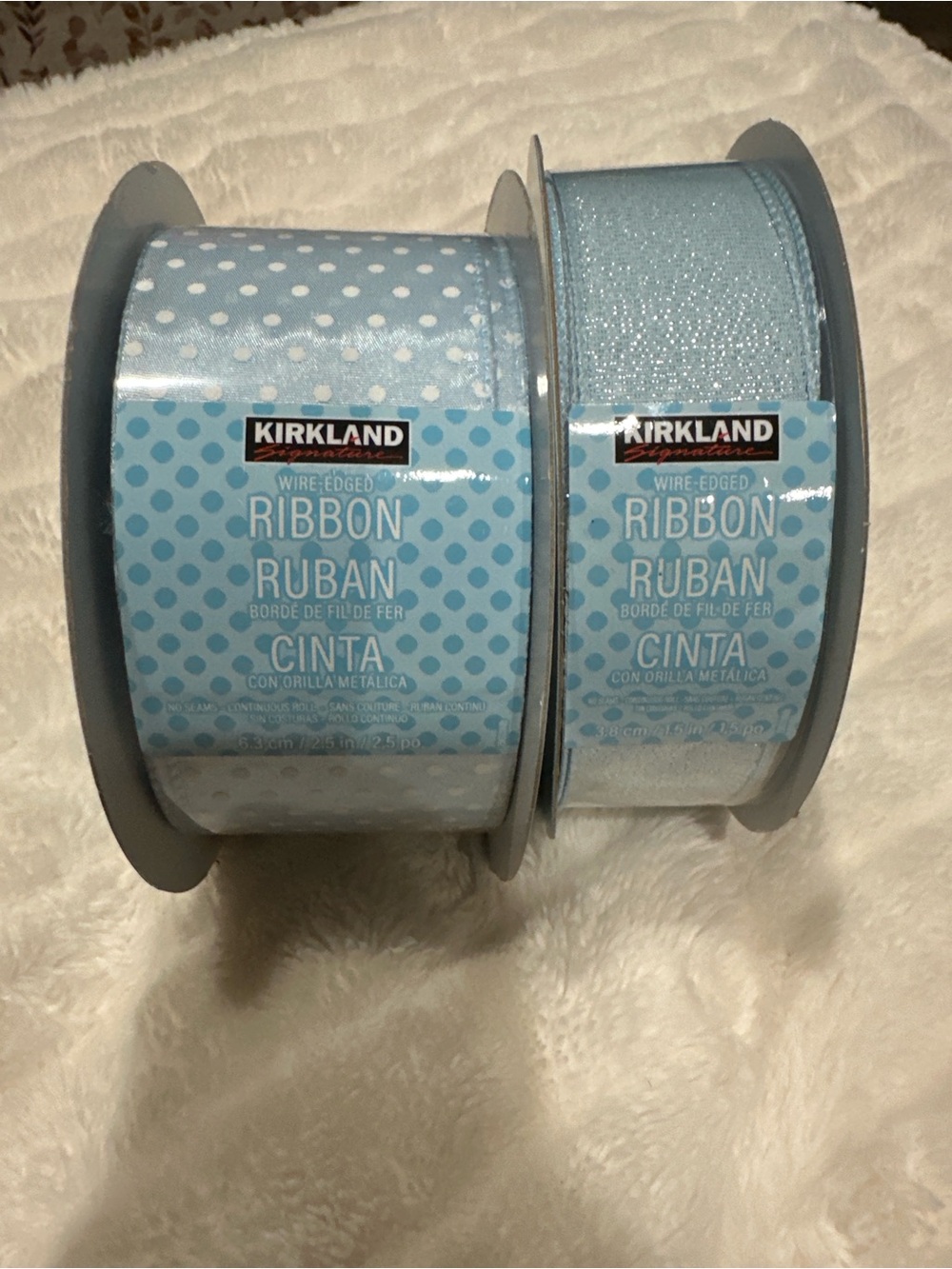 Kirkland Light Blue Wired Ribbon Duo